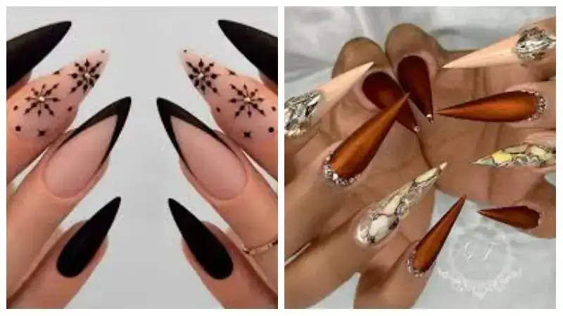 classy stiletto nails designs